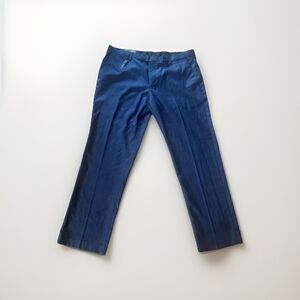 Alberto Cardinali Slim Dress Pants Blue Flat Front Men's 36 x 30 NWT